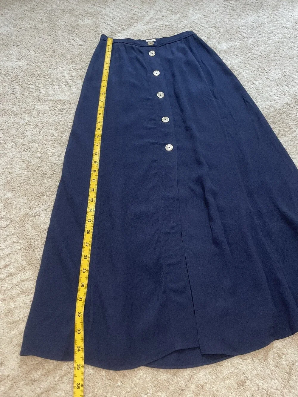 Wilfred Navy Button-Side Maxi Skirt Size 0